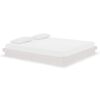 vidaXL Estructura de cama doble sin colch&oacute;n madera maciza blanco