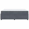 vidaXL Estructura de cama con colch&oacute;n Gris oscuro 160 x 200 cm tela