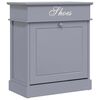 vidaXL Zapatero de madera de Paulownia gris 50x28x58 cm