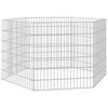 vidaXL Recinto animales corral 6 paneles hierro galvanizado 54x60 cm