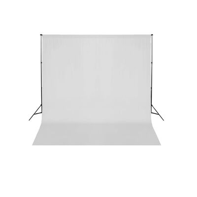 vidaXL Sistema de soporte de telón fondo fotográfico 600x300 cm blanco