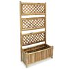 vidaXL Jardinera de jard&iacute;n con enrejado bamb&uacute; 70 cm