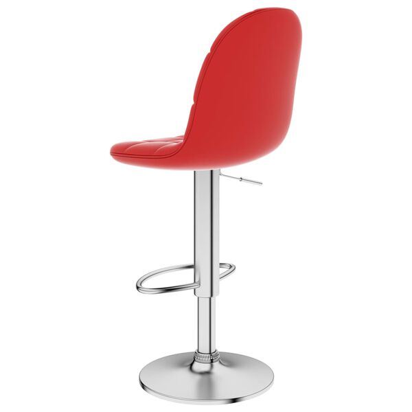 vidaXL Taburete de cocina cuero sint&eacute;tico color vino tinto