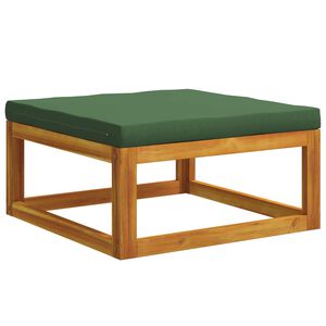 vidaXL Reposapi&eacute;s modular con cojines 100 % poli&eacute;ster Acacia S&oacute;lido