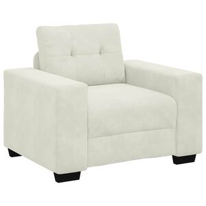 vidaXL Sill&oacute;n sof&aacute; color crema, 100x78x80 cm, terciopelo