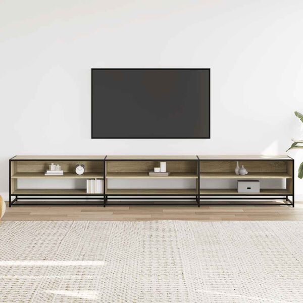 vidaXL Mueble para TV madera de ingenier&iacute;a roble Sonoma 270x40x46 cm