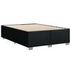 vidaXL Cama box spring con colch&oacute;n tela negro 160x200 cm