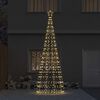 vidaXL Árbol de Navidad LED con estacas de tierra Dorado 400 cm Hierro