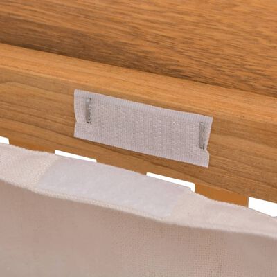 vidaXL Cesto para ropa sucia madera maciza nogal 77,5x37,5x46,5 cm
