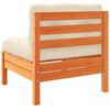 vidaXL Set de sofás jardín 4 pzas con cojines madera pino marrón cera