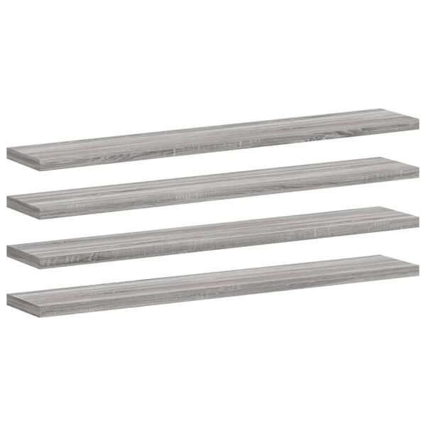 vidaXL Estantes pared 4 uds madera ingenier&iacute;a gris Sonoma 60x10x1,5 cm