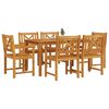 vidaXL Conjunto de Comedor de Jard&iacute;n 7 pcs Marr&oacute;n