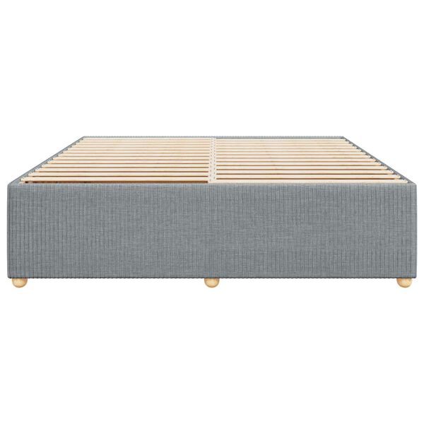 vidaXL Cama sin colch&oacute;n tela gris claro 180x200 cm
