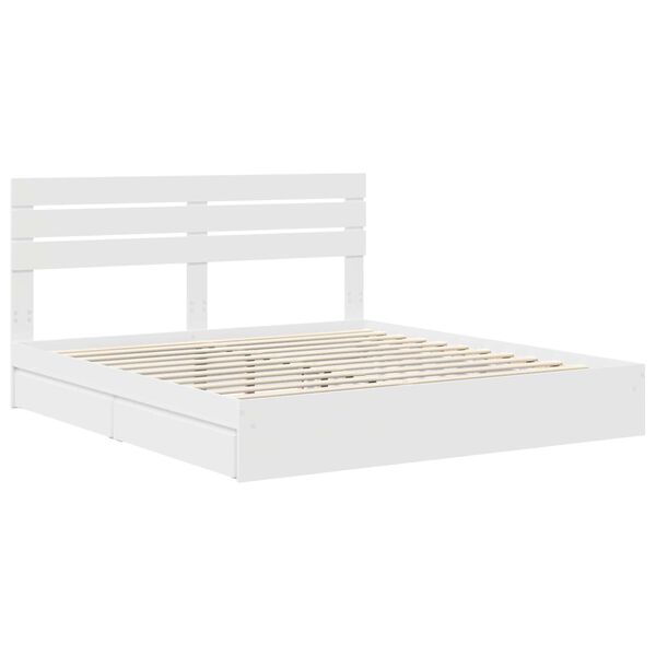 vidaXL Cama con almacenamiento 200 x 200 cm Madera de ingenier&iacute;a