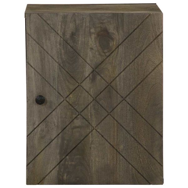 vidaXL Mueble de ba&ntilde;o de pared de madera maciza mango negro 38x33x48cm