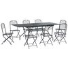 vidaXL Conjunto de Comedor de Jard&iacute;n 9 pcs Gris antracita