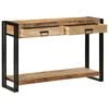 vidaXL Mesa Consola Marr&oacute;n 120 x 33 x 75 cm Madera de mango maciza