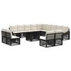 vidaXL Conjunto de sof&aacute;s de jard&iacute;n 14 uds. Negro y Blanco Crema
