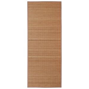vidaXL Alfombra rectangular de bamb&uacute; marr&oacute;n 150 x 200 cm