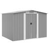 vidaXL Caseta de jard&iacute;n de metal 257x205x178 cm gris