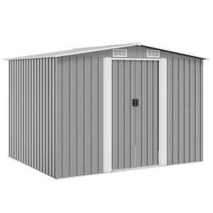 vidaXL Caseta de jard&iacute;n de metal 257x205x178 cm gris