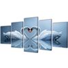 vidaXL Set de cuadros en lienzo canvas cisne 100x50 cm