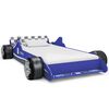 vidaXL Cama con forma de coche de carreras para ni&ntilde;os 90x200 cm azul