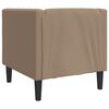vidaXL Sillón Chesterfield de cuero artificial marrón capuchino