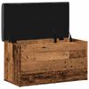 vidaXL Banco con almacenaje madera ingenier&iacute;a madera vieja 82x42x45 cm