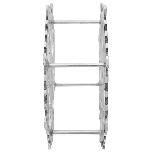 vidaXL Estante de Vino Plateado 39 x 39 x 14 cm Aluminio