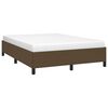 vidaXL Cama sin colch&oacute;n tela marr&oacute;n oscuro 140x190 cm