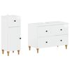 vidaXL Juego de gabinete de ba&ntilde;o de 2 piezas ALKMAAR Blanco Brillante