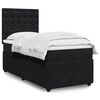 vidaXL Cama box spring con colchón cuero sintético negro 90x190 cm