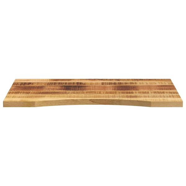 vidaXL Tablero escritorio con curva madera mango rugosa 100x50x2,5 cm