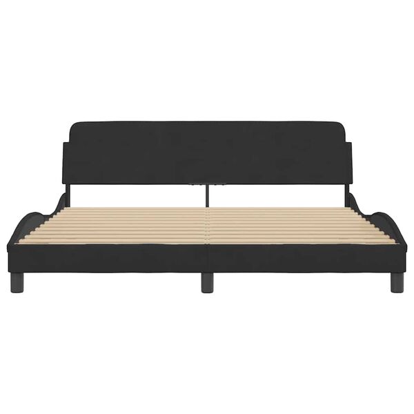 vidaXL Estructura de cama Dover terciopelo negro 180x200 cm