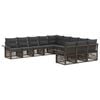 vidaXL Conjunto de sof&aacute;s de jard&iacute;n 11 uds. 11 plaza Gris