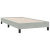 vidaXL Cama box spring con colch&oacute;n terciopelo gris claro 100x210 cm
