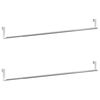vidaXL Rieles de cortina 2 uds aluminio blanco y plateado 60-105 cm
