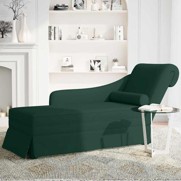 vidaXL Chaise longue respaldo reposabrazos derecho terciopelo