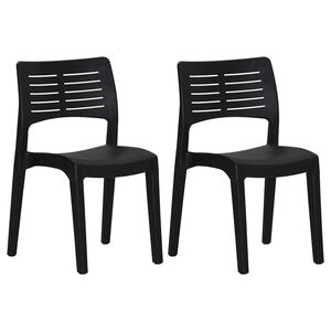 vidaXL Sillas de jard&iacute;n 2 unidades polipropileno gris antracita