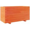 vidaXL Jardinera madera maciza de pino marr&oacute;n cera 90x40x49,5 cm