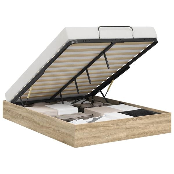 vidaXL Estructura de Cama Ottoman Roble Sonoma 193 x 120 x 25 cm