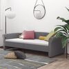 vidaXL Sof&aacute; cama con colch&oacute;n USB de tela gris claro 90x200 cm