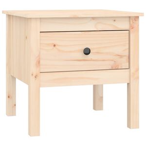 vidaXL Mesa auxiliar de madera maciza de pino 50x50x49 cm