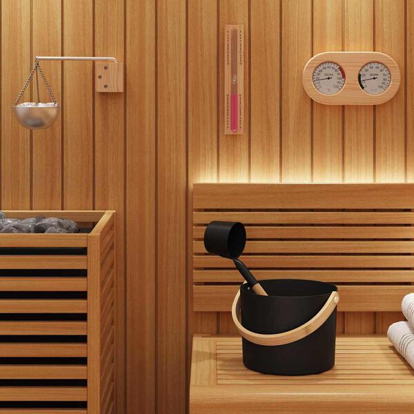 vidaXL Juego de Accesorios de Sauna 5 pcs Negro