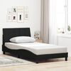 vidaXL Estructura de cama sin colch&oacute;n Hanko tela negro 100x200 cm
