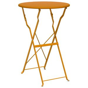 vidaXL Mesa de Bistr&oacute; Mostaza &Oslash; 50 x 71 cm