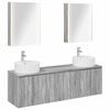 vidaXL Juego de Muebles de Ba&ntilde;o 5 uds. Sonoma gris