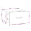 vidaXL Mesita de noche de pared marrón miel 40x29,5x22 cm