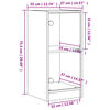 vidaXL Armario auxiliar puertas de vidrio gris Sonoma 35x37x75,5 cm